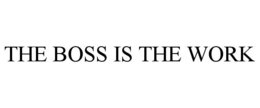 THE BOSS IS THE WORK trademark