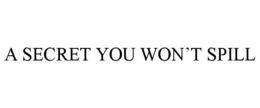 A SECRET YOU WON'T SPILL trademark