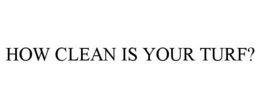 HOW CLEAN IS YOUR TURF? trademark