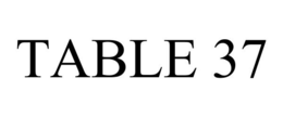 TABLE 37 trademark