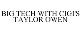 BIG TECH WITH CIGI'S TAYLOR OWEN trademark