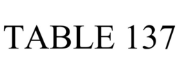 TABLE 137 trademark