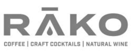 RAKO COFFEE CRAFT COCKTAILS NATURAL WINE trademark