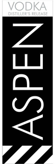 VODKA DISTILLER'S RELEASE ASPEN trademark