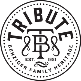 TRIBUTE T B EST. 1981 BENZIGER FAMILY HERITAGE trademark