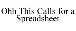 OHH THIS CALLS FOR A SPREADSHEET trademark