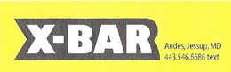 X-BAR ANDES, JESSUP, MD 443.546.6686 TEXT trademark