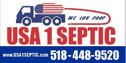 WE LUV POOP USA 1 SEPTIC WWW.USA1SEPTIC.COM 518-448-9520 trademark