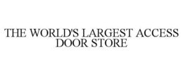 THE WORLD'S LARGEST ACCESS DOOR STORE trademark