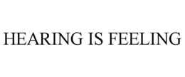 HEARING IS FEELING trademark