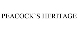 PEACOCK`S HERITAGE trademark