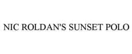 NIC ROLDAN'S SUNSET POLO trademark