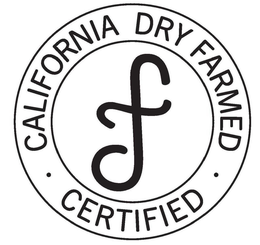 DF CALIFORNIA DRY FARMED CERTIFIED trademark