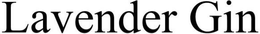 LAVENDER GIN trademark
