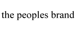THE PEOPLES BRAND trademark