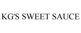 KG'S SWEET SAUCE trademark