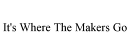 IT'S WHERE THE MAKERS GO trademark
