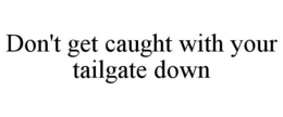 DON'T GET CAUGHT WITH YOUR TAILGATE DOWN trademark