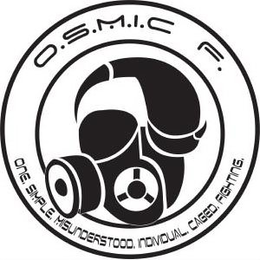 O.S.M.I.C F. ONE. SIMPLE. MISUNDERSTOOD. INDIVIDUAL. CAGED. FIGHTING. trademark