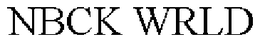 NBCK WRLD trademark