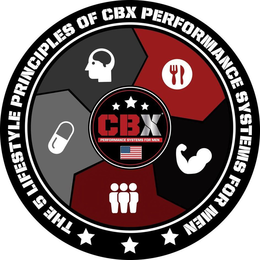 CBX PERFORMANCE SYSTEMS FOR MEN THE 5 LIFESTYLE PRINCIPLES OF CBX PERFORMANCE SYSTEMS FOR MEN trademark
