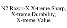 N2 RAZOR-X X-TREME SHARP, X-TREME DURABILITY, X-TREME VALUE trademark