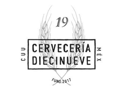 CERVECERÍA DIECINUEVE 19 CUU MÉX FUND. 2017 trademark