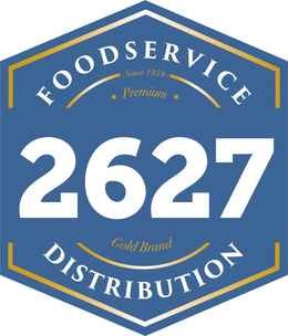 FOODSERVICE SINCE 1959 PREMIUM 2627 GOLD BRAND DISTRIBUTION trademark