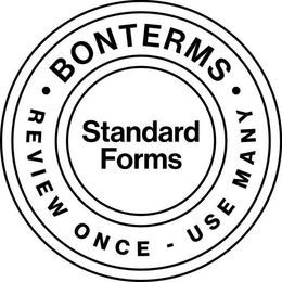 STANDARD FORMS · BONTERMS · REVIEW ONCE - USE MANY trademark