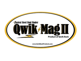 FASTEST STEEL STUD FINDER QWIK MAG II PRODUCT OF QWIK BACK WWW.QWIKBACKPRODUCTS.COM trademark