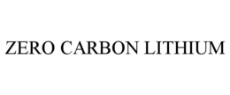 ZERO CARBON LITHIUM trademark