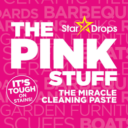 STAR DROPS THE PINK STUFF THE MIRACLE CLEANING PASTE IT'S TOUGH ON STAINS! trademark