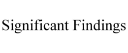 SIGNIFICANT FINDINGS trademark