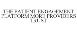 THE PATIENT ENGAGEMENT PLATFORM MORE PROVIDERS TRUST trademark
