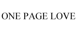 ONE PAGE LOVE trademark