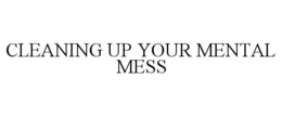 CLEANING UP YOUR MENTAL MESS trademark