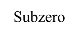 SUBZERO trademark