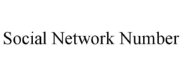 SOCIAL NETWORK NUMBER trademark