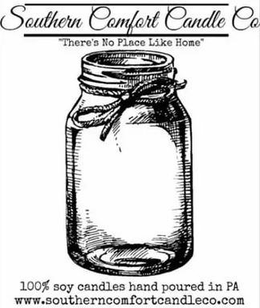 SOUTHERN COMFORT CANDLE CO "THERE'S NO PLACE LIKE HOME" 100% SOY CANDLES HAND POURED IN PA WWW.SOUTHERNCOMFORTCANDLECO.COM trademark
