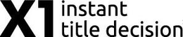 X1 INSTANT TITLE DECISION trademark