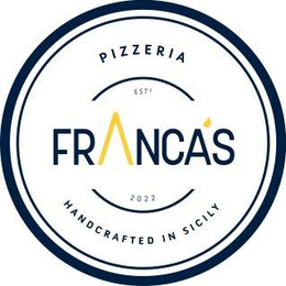 FRANCA'S PIZZERIA HANDCRAFTED IN SICILY ESTD 2022 trademark