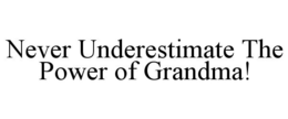 NEVER UNDERESTIMATE THE POWER OF GRANDMA! trademark