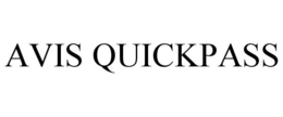 AVIS QUICKPASS trademark