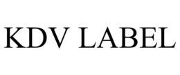 KDV LABEL trademark