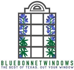 BLUEBONNET WINDOWS THE BEST OF TEXAS. OUT YOUR WINDOW trademark