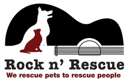 ROCK N' RESCUE WE RESCUE PETS TO RESCUE PEOPLE trademark