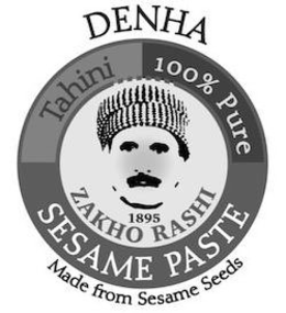 DENHA TAHINI 100% PURE 1895 ZAKHO RASHI SESAME PASTE MADE FROM SESAME SEEDS trademark