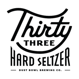 THIRTY THREE HARD SELTZER DUST BOWL BREWING CO. trademark
