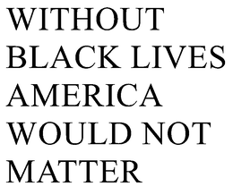 WITHOUT BLACK LIVES AMERICA WOULD NOT MATTER trademark