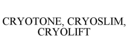 CRYOTONE, CRYOSLIM, CRYOLIFT trademark